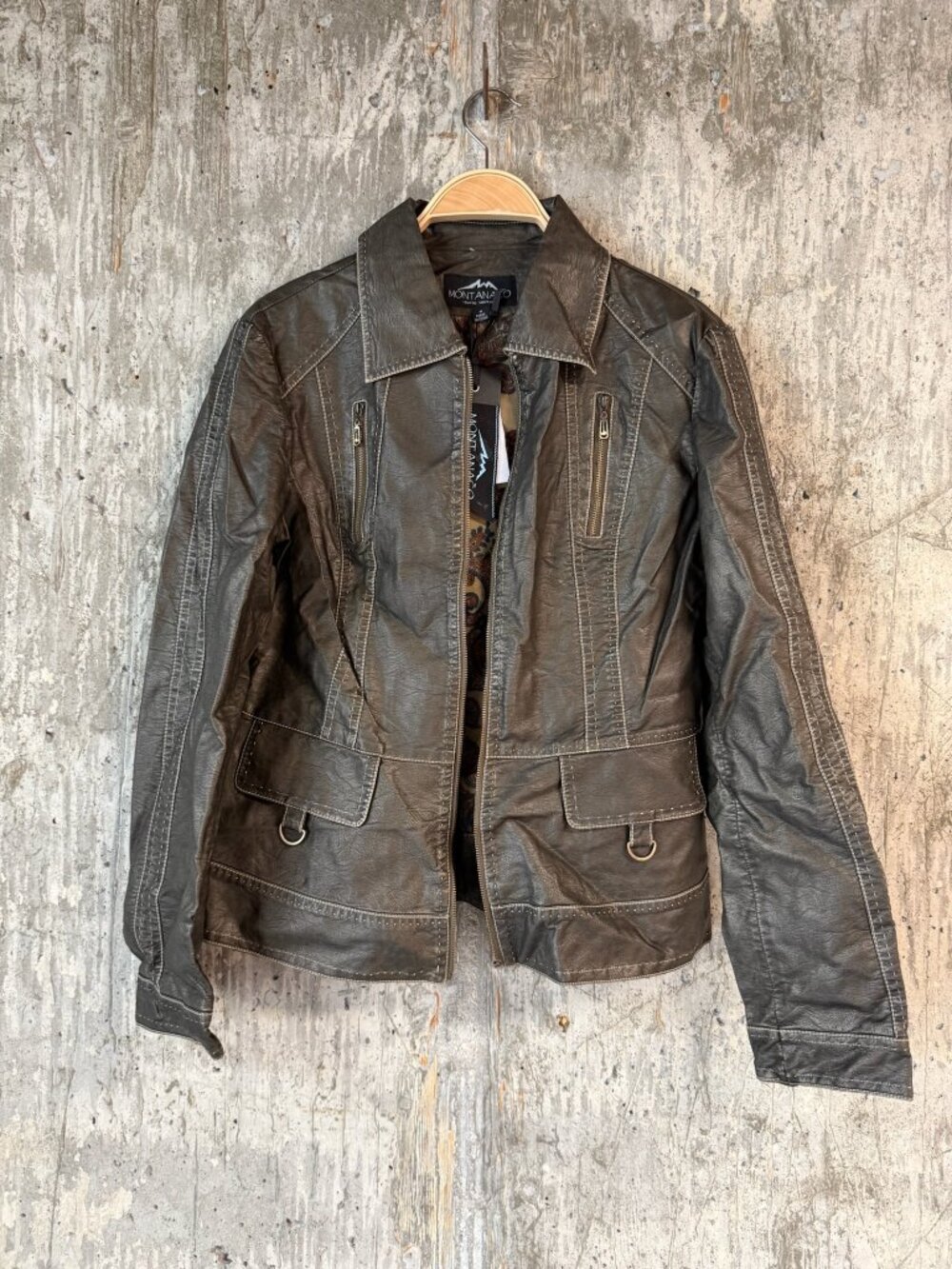 MONTANA CO Women's Faux Leather Jacket Size M